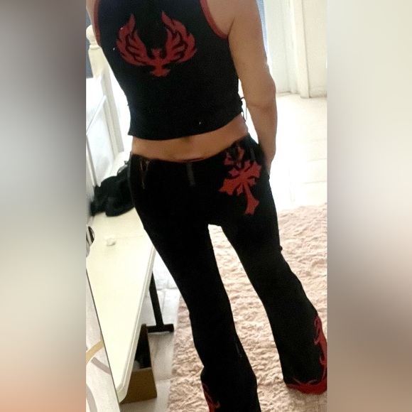 Electric Barbarella 2 piece black corduroy Pant/vest - Picture 12 of 12